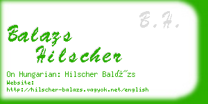 balazs hilscher business card